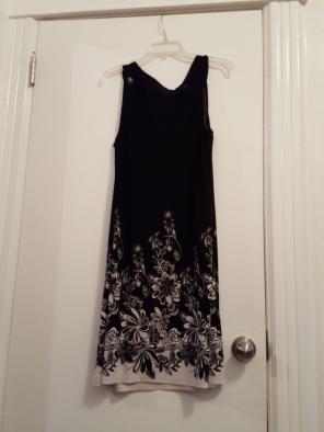 Little black and white dress.