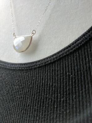 Sterling Silver and Moonstone Necklace