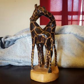 Hand Carved Giraffe Statue