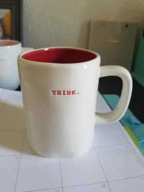 Rae Dunn Think mug