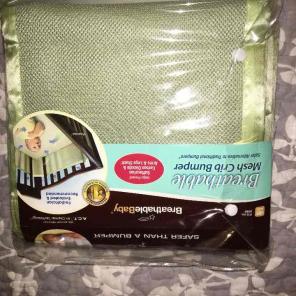 Mesh Crib Bumper (light green)