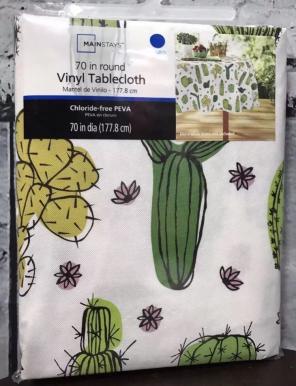 Cactus Vinyl Tablecloth Cacti Home Decor