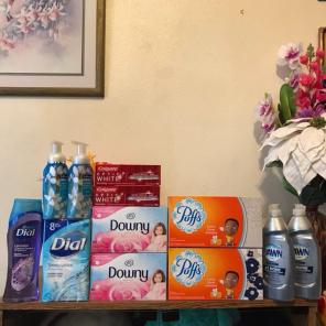 Dial,softsoap,puffs,downy,colgate