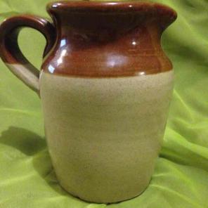 Handmade sculpted pitcher clay England