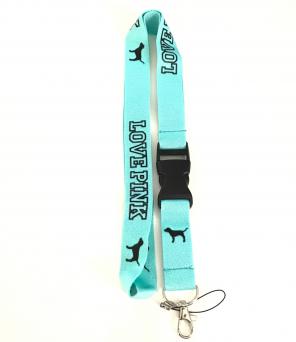 Teal Love Pink Lanyard Free Shipping
