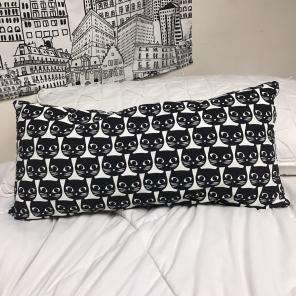 Black And White Cat Pillow