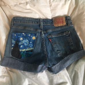 Starry Night Hand Painted Levis