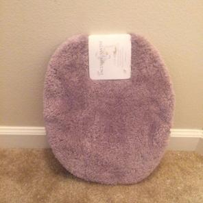 Purple Toilet Rug Cover