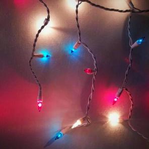 Vint 4th of July icicle style light set