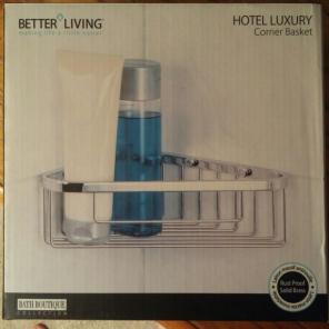 Better living chrome corner basket shelf