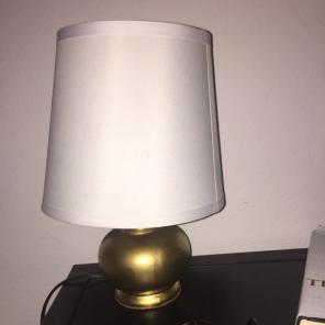 Gold And White Small Lamp