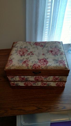 Antique sewing box