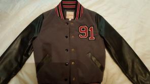 Baseball Leather and Cotton Jacket