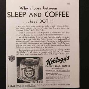 Vintage RARE 1931 KELLOGGS COFFEE Ad