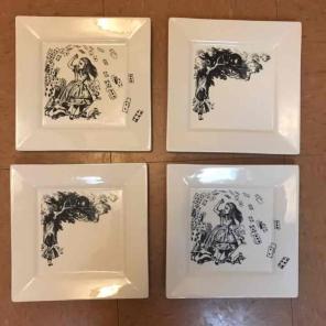 Alice in Wonderland plates.