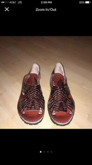 Mens Authentic Leather Huarache Sandles