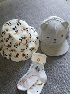H&M caps and GYMBOREE Socks
