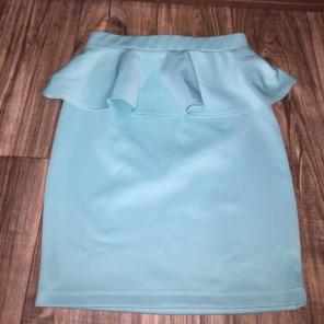 Tiffany Blue Peplum Skirt Forever