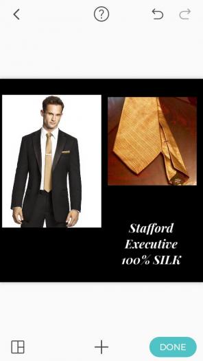 Stafford executive 100% Silk Tie
