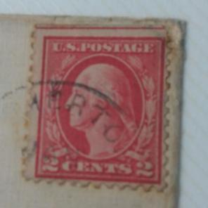 Rare Red line 2 cent Washington Stamp