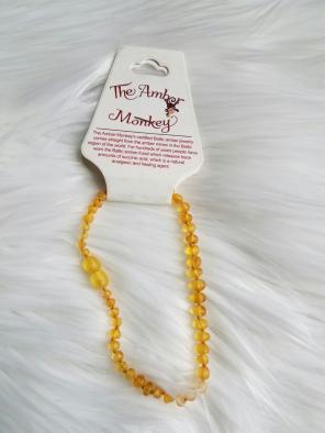 Amber teething necklace 10"