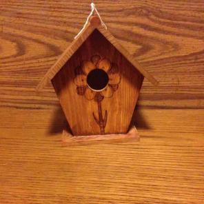 Wood Burned bird house