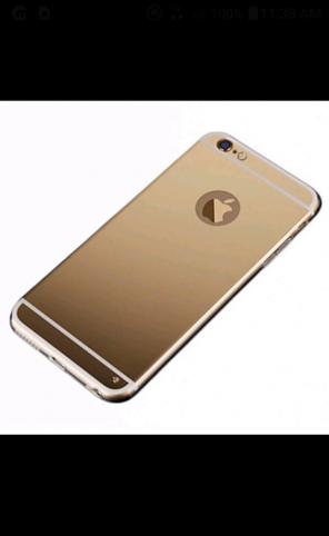 Gold iPhone mirror case