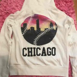 VS PINK CHICAGO BASEBALL ZIP UP