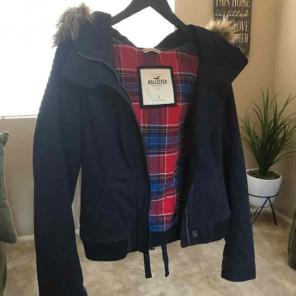 Hollister Navy Women's winter coat