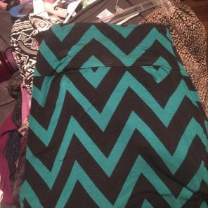 Chevron Maxi Skirt, Size L