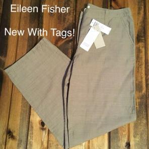 Eileen Fisher “Stone” Trouser Pants NWT