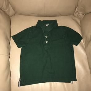 3T Hunter Green button Boy Shirt