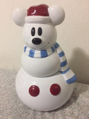 Disney Mickey Mouse Snowman Cookie Jar