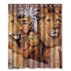 African tribal shower curtain