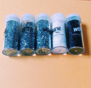 Silver White And Black Glitter Bundle