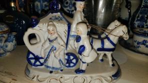 Antique blue & white porcelain whatnot