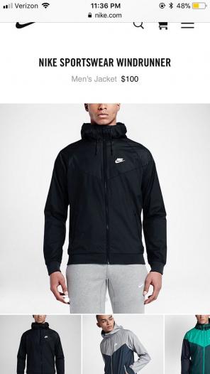 3 Nike Authentic Windbreakers