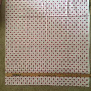 White With Fuchsia Polka Dot Fabric