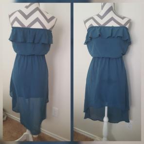 Hi-lo navy dress