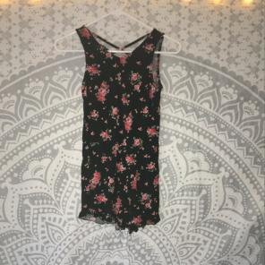 Black Floral Romper
