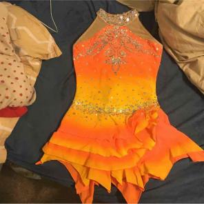 Orange skating/dance dress