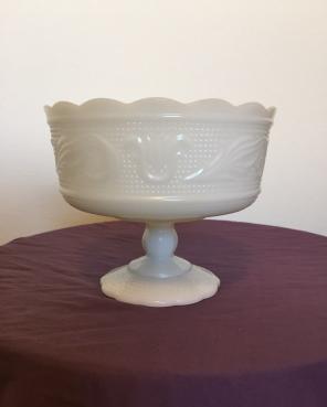 Vintage Milk Glass Pedestal Bowl