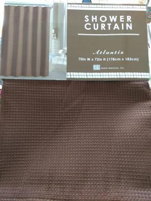 Brown shower curtain