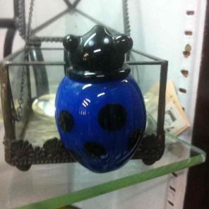Beetle Pot Perch Blown Glass
