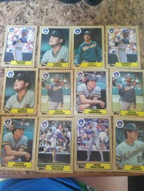 1987 topps Milwaukee brewers baseball