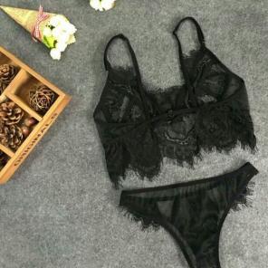 Black Lace Lingerie Set 160