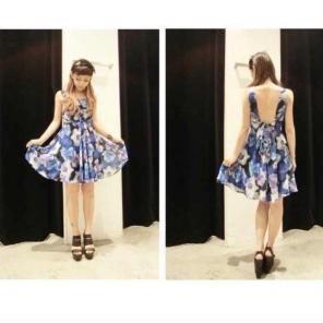 Japan Florals Blouse Dress