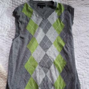 Banana Republic Grey/Green Sweater Vest
