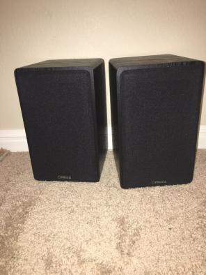 2 Black Micca Speakers