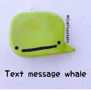 text message whale charm